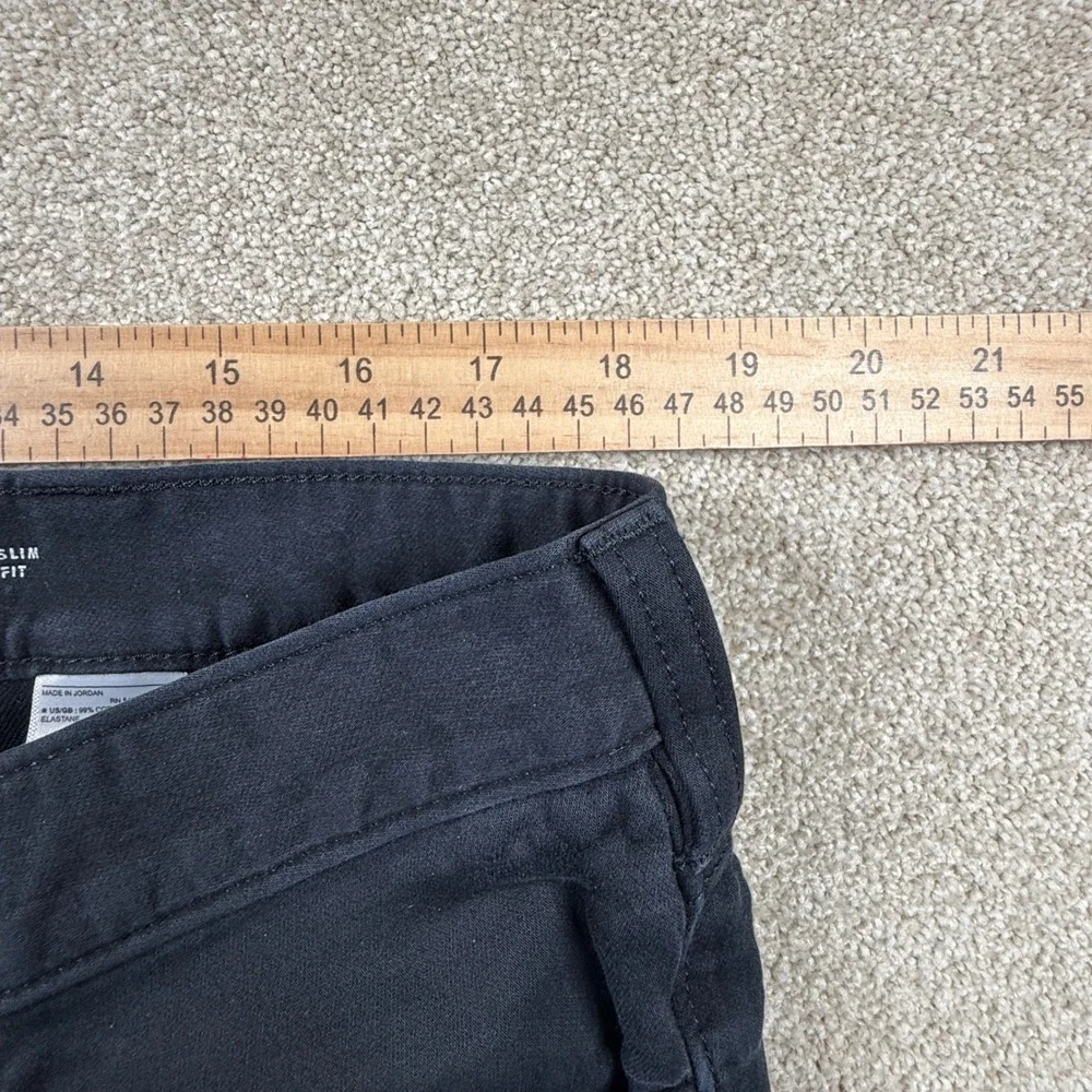Banana Republic Traveler Pants Mens 38x32 Slim Fit Black Five Pocket Chino Jean‎